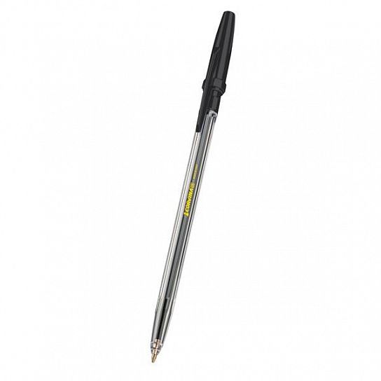 Ручка шариковая Corvina 51, 1 мм, черная, прозрачный шестигранный корпус