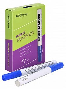 Маркер-краска лаковый INFORMAT PAINT PROFESSIONAL 4 мм, синий, круглый
