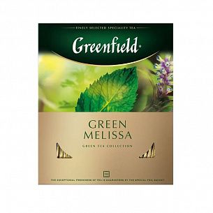 Чай Greenfield GREEN MELISSA зеленый, мелисса 100 пакетиков