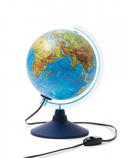 Интерактивный глобус Земли физико-политический 21 см с подсветкой