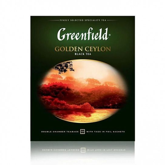 Чай Greenfield GOLDEN CEYLON черный, 100 пакетиков