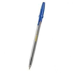 Ручка шариковая Corvina 51, 1 мм, синяя, прозрачный шестигранный корпус