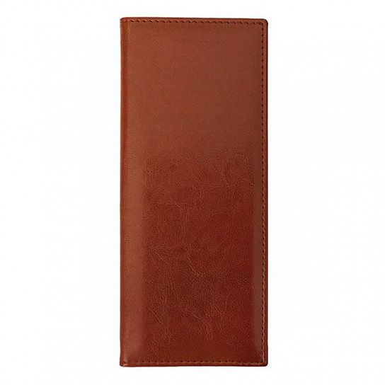 Визитница на 96 карточек inФОРМАТ КОРСИКА полиуретановая обложка, коричневая, вертикальная