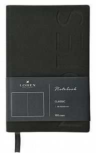 Записная книжка LOREX, A6, 160 стр. в точку, мягкая обложка. Черный.Серия CLASSIC