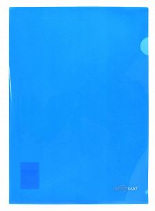 Папка-уголок INFORMAT А4, прозрачный пластик 180 мкм, синяя