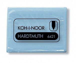 Ластик-клячка KOH-I-NOOR 6421/18 каучук 47x36x10 мм, голубой, в индивидуальной упаковке