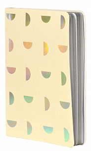 Книжка записная В6 128 листов в точку LOREX HOLOCHROME мягкая обложка белая, с голографическим срезом, с ляссе