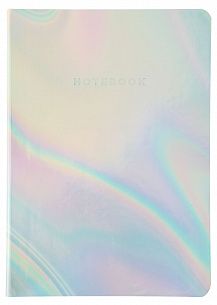 Записная книжка LOREX, B6, 80 л. в линию, мягкая обложка. Белая голография. Серия HOLOGRAPHY