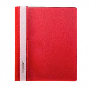 Папка-скоросшиватель INFORMAT А4, красная, пластик 180 мкм, карман для маркировки
