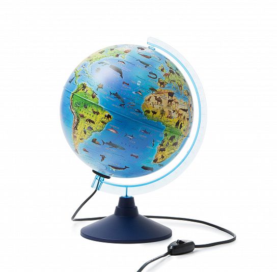 Глобус Зоогеографический Классик Евро 25 см с подсветкой