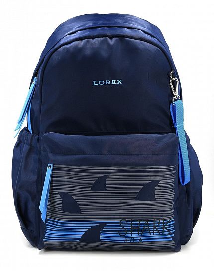 Рюкзак LOREX SHARK IN DARK, модель ERGONOMIC M12, мягкий каркас, односекционный, 46х32х15,5 см, 24 л, для мальчиков