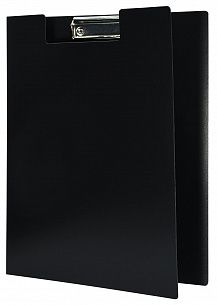 Планшет INFORMAT А4 с крышкой и зажимом, пластиковый, черный