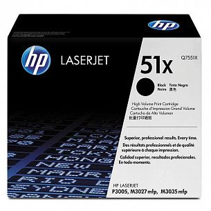 Картридж лазерный HP 51X для LJ P3005/M3027mfp/M3035mfp черный, 13 000 страниц