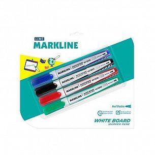 Набор маркеров для досок LINC BOARD 2,5—3,7 мм, ассорти, круглый. 4 шт