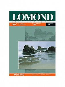 Фотобумага LOMOND матовая двухсторонняя 200 г/м2, А4, 50 листов