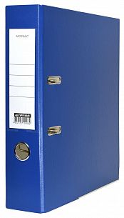 Папка-регистратор INFORMAT 75 мм одностороннее покрытие PVC, синяя