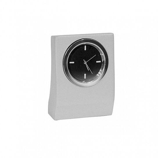 Часы настольные квадратные круглый циферблат металл серый