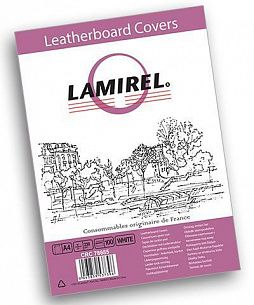 Обложка для переплета Lamirel DELTA А4 картон 230 мкм белый п/кожу 100 шт/упак