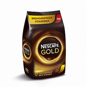 Кофе растворимый сублимированный Nescafe GOLD 750 г пакет