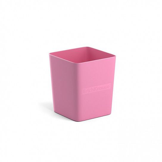 Стакан для канц ErichKrause BASE PASTEL розовый пластик