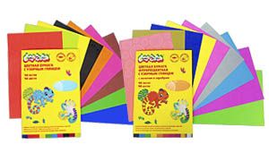 НОВИНКИ! 2 набора цветных бумаг с узорным глянцем 10 листов, 10 цветов – набор с классическими цветами и с флуоресцентными! 