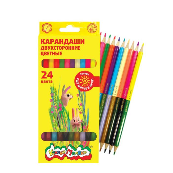 НОВИНКА! Цветные двухсторонние карандаши Каляка-Маляка® 12 штук – 24 цвета!