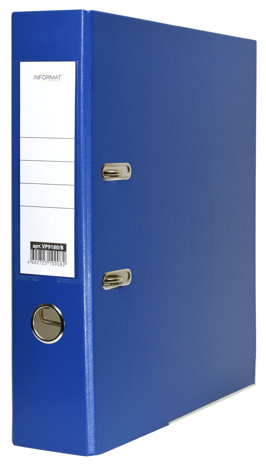 Папка-регистратор INFORMAT 75 мм одностороннее покрытие PVC, синяя ...