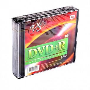 Диск DVD+R VS 4,7 Гб 16х slim/5