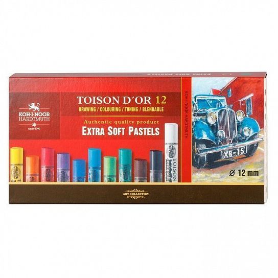 Сухая пастель художественная TOISON D`OR EXTRA SOFT 8552 12 цв