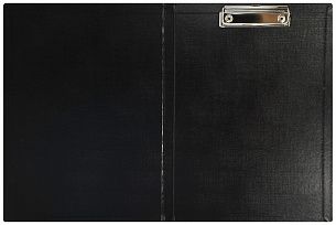 Планшет с зажимом и крышкой LITE А4, 225х315 мм, картон с бумвиниловым покрытием, черный