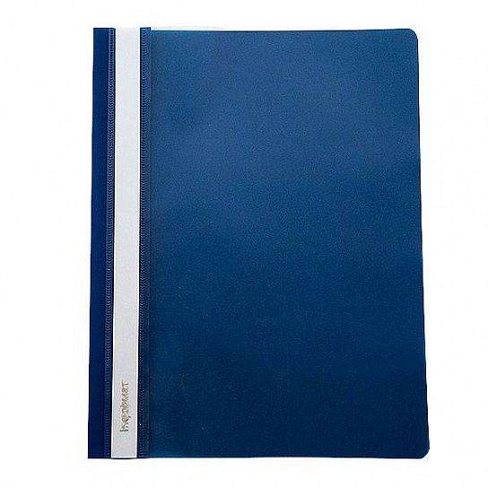 Папка-скоросшиватель INFORMAT А5, синяя, пластик 180 мкм, карман для маркировки
