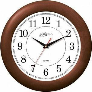 Часы APEYRON, 30х30х4 см, круглые, темно-коричневый, плавный ход