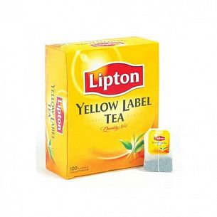 Чай LIPTON YELLOW LABEL черный 100 пакетиков