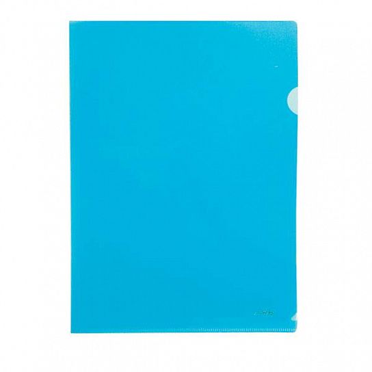 Папка-уголок STANGER А4, прозрачный пластик 200 мкм, синяя