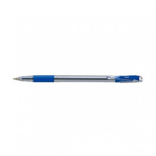 Ручка шариковая TKO BK407 0,7 мм синяя резиновый грип