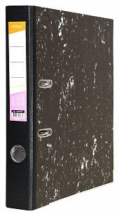 Папка-регистратор INFORMAT 55 мм бумага, черный мрамор