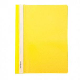 Папка-скоросшиватель INFORMAT А4, желтая, пластик 180 мкм, карман для маркировки
