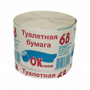 Бумага туалетная 1-слойная СТ-ПРОД ОКСКАЯ, 1 шт/упак серая втор. сырье