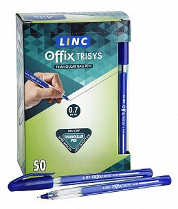 Ручка шариковая LINC TRISYS 0,70 мм синяя треугольный корпус
