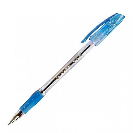 Ручка шариковая STABILO Bille 508 0,38 мм синяя, резиновый грип