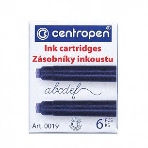 Чернила CENTROPEN синие баллончик, 6 шт