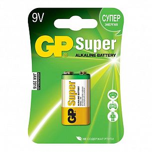 Батарейка GP SUPER КРОНА 6LR61  алкалиновая 9 V, блистер