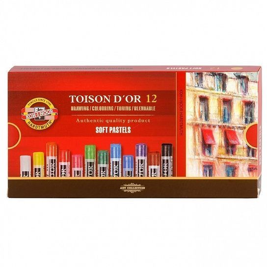Пастель художественная сухая мягкая Koh-I-Noor TOISON D`OR SOFT 8512 48 цв. ассорти, круглая в картонной упаковке