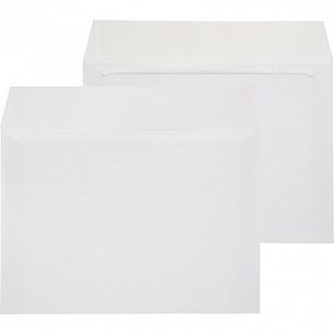 Конверт почтовый оф. C6 114x162 мм стрип чистый 80 г/м2 белый плоский