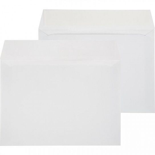 Конверт почтовый оф. C6 114x162 мм стрип чистый 80 г/м2 белый плоский