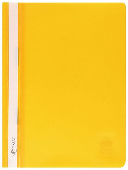 Папка-скоросшиватель INFORMAT А4, желтая, пластик 150 мкм, карман для маркировки
