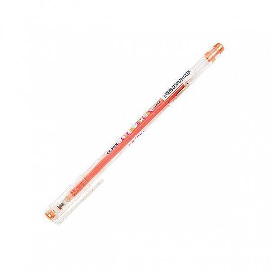 Ручка гелевая ЛЮРЕКС 1 мм оранжевая с блестками