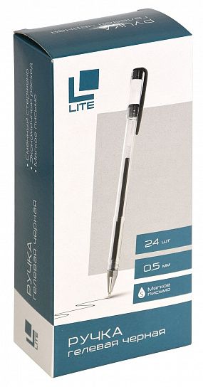 Ручка гелевая LITE, 0,5 мм, черная