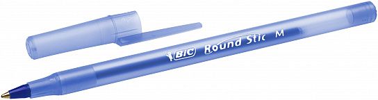 Ручка шариковая Bic ROUND STIC синий 1 мм синий круглый корпус матовое