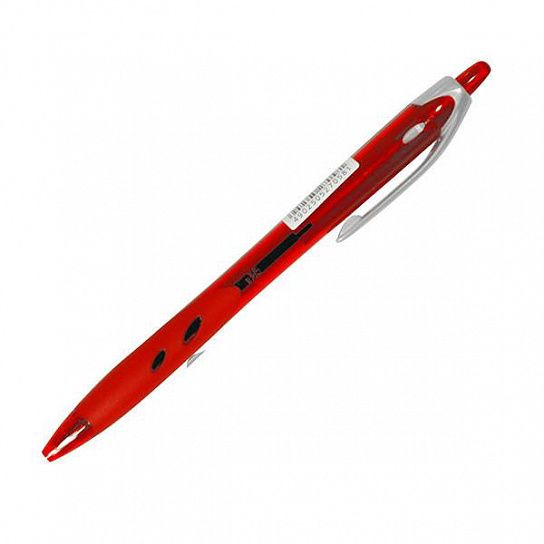 Ручка шариковая автоматическая REXGRIP 0,7 мм красная резиновый грип